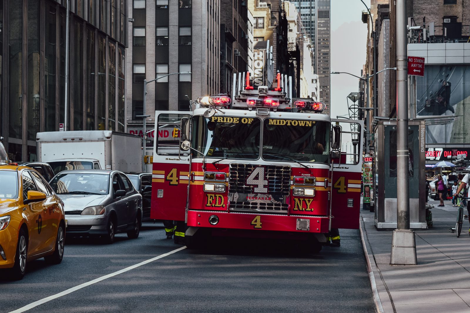 FDNY fire truck in action